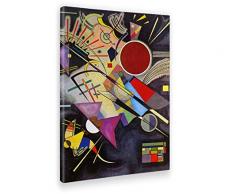 Giallobus - Quadro - Stampa su Tela Canvas Kandinsky - Quadro Astratto ACCOMPAGNAMENTO Nero - Quadri Moderni di Tela - Vari Formati - 70 x 100 CM