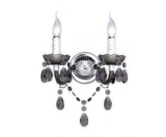 Reality Leuchten Reality R25072002 Lüster Applique, 40 W, Nero, Altezza 34 cm E14