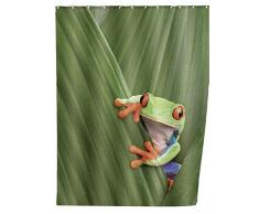 Wenko 20958100 Tenda Doccia Frog - Fibra Tessile di qualitÃ , Lavabile, Poliestere, Multicolore