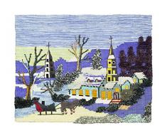 Jute & Co. Arazzo Tessuto su Telaio Artigianale Indiano, 100% Juta,, 60 x 90 cm