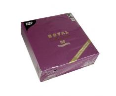 Papstar 10820 50 - Tovaglioli Royal Collection, 50 Pezzi, piegati a 1/4, 40 x 40 cm, Colore: Viola