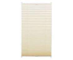 GARDINIA EASYFIX Tenda plissettata, Hanna, Fissaggio a incastro, Opaco, Rullo a scomparsa, Incl. materiale di montaggio, Beige, 80 x 130 cm (LxH)