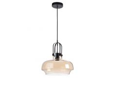 ONLI 3660/SMC Lampada a Sospensione Stile Industriale E27, Beige, Ã 33 cm