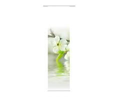 Home fashion 86675 - 701 - Bianco H: 245 x B: 60 cm Tenda a Pannello con Stampa Digitale Evry, Tessuto Decorativo, Effetto Seta