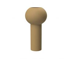 Cooee Design Pillar - Vaso in Ceramica, 12 cm, Colore: ocra