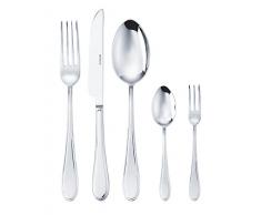 Sambonet Frame 52559-N2 - Set di Posate da Tavola monoblocco in acciaio inox 18/10, per 12 persone, 60 pezzi: 12 forchette, 12 cucchiai, 12 coltelli, 12 cucchiaini da tÃ¨, 12 forchette dolce