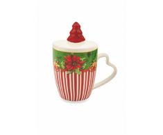 Villa dâEste Home Tivoli Xmas Mug, Bone China, Multicolore, 8.5 cm