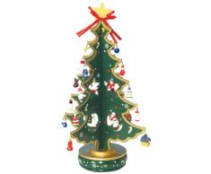 Spieluhrenwelt 16116 - Carillon ad Albero di Natale, in Legno, 380 mm, Colore: Verde
