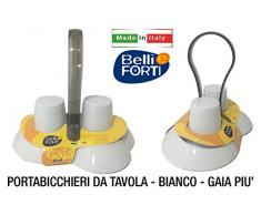 Tre Ti Gaia piÃ¹ Portabicchieri, Bianco, Taglia Unica