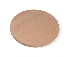 Holzsysteme24, 05019, Tagliere Rotondo per Pizza e Colazione, Diametro 36 cm, Spessore 1,9 cm, in Legno di faggio trattato con Vapore
