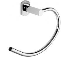 Gedy Edera Plus portasciugamani Ganci, Ottone, Argento, 23Â x 7.4Â x 15.7Â cm