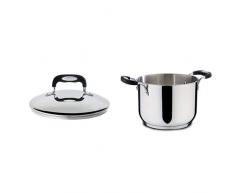 Lagostina Briosa Coperchio, Acciaio Inox, Diametro 20 cm + Briosa Pentola, Acciaio Inox, Diametro 20 cm, 4.4 Litri