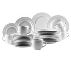 MÃ¤ser 931210 - Servizio da tavola combinatoValas, 30 pezzi, in porcellana, per 6 persone, colore: Bianco