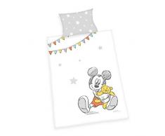Herding Disney Minnie Mouse Set di Biancheria da Letto, Flannel, Bianco, 100 x 135 cm, 40 x 60 cm