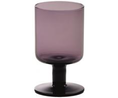 Bitossi Home Set Di 6 Calici Vino In Vetro, Linea Bloom, Bloom Viola