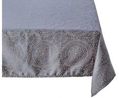 Lovely Casa Kolam Tovaglia 140Â x 240Â 100% PE Poliestere Blu 140Â x 240Â cm