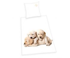 Herding Young Collection cani set di Set Copripiumino singolo e federa, Cotone, bianco, 135 x 200 x cm