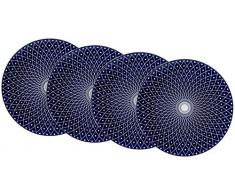 Ritzenhoff & BrekerÂ âÂ Set di Piatti Royal Reiko, 4Â Pezzi, 26,5Â cm di Diametro, in Porcellana, Bianco e Blu