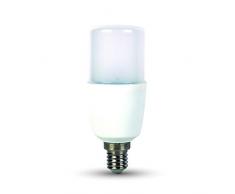 Lampada Tubolare Plastica T37 LED SMD 9W E14 6400K 750LM 230Â° A+ - VT-7175
