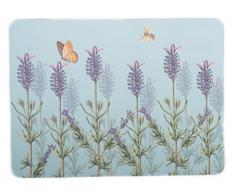 Creative Tops - Tovagliette allAmericana con Dorso in Sughero, Serie Kew Gardens, Motivo: Lavanda, Colore: Argento