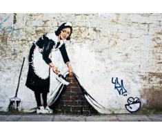 Empire Poster Graffiti Banksy, Cleaning Maid, con accessori multicolore