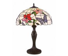 Interfan Tavolo Tiffany Primavera Grande E27, Multicolore