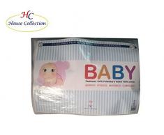 House Collection Cuscino Fibra, Culla, Lettino, per Bambini, Cotone, Antisoffoco, 40x60 cm, Bianco