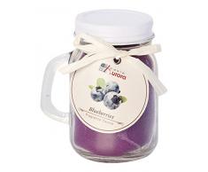 Candele DAurora Aida Candela Profumata in Vaso di Vetro, Cera, Viola, 5.2x5.2x8.1999999999999993 cm