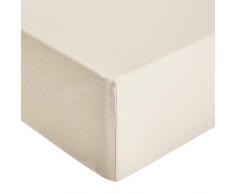 AmazonBasics - Lenzuolo con angoli in microfibra di prima qualità , 140 x 200 cm, beige