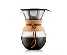 Bodum 11571Â âÂ 109Â pour Over Caffettiera con Filtro Permanente 1Â L, mehrla Gig, Trasparente, 14Â x 16,3Â x 20,2Â cm