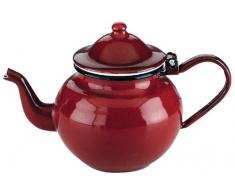 IBILI 910370 - Teiera in Acciaio smaltato, da 0,75 l, Colore: Rosso