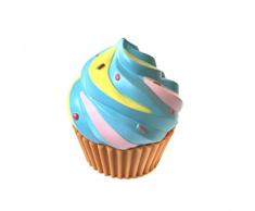 Outlook Design V7W0300067 Salvadanaio Cup Cake, Blu