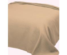 Home Basic 253 - Cuscino Decorativo in Nido dApe, 60x60 cm, Bordo 5 cm, Colore Beige