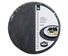 Viscio Trading 175440 Sottopiatto Ardesia, Nero