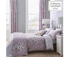 Catherine Lansfield Canterbury Copripiumino, Heather, Set piumone 1 Piazza, 2 Set
