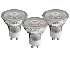 Goobay Set Riflettore a LED di 3, Base GU10, 5.0 W al Posto di 50 W
