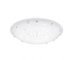 Eglo Margitta 1 - Plafoniera, in acciaio, 11 W, colore: bianco