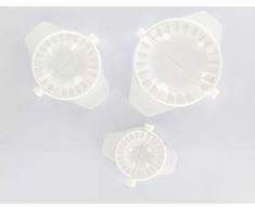 Fackelmann 15249 - Set di 3 stampi per Ravioli, Colore: Bianco