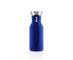 Eva Solo 567966 Caraffa in vetro con Rivestimento in rete, Acciaio Inox, 1 Litro, Fridge carafe, 3D Electric Blue, Blu