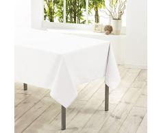Douceur DIntérieur - 1720218, Tovaglia Rettangolare , 140 X 300 Cm , Essentiel , Poliestere Unito , Bianco
