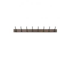 AmazonBasics Legno Appendiabiti da parete, 8 ganci standard 92 cm, Noce, Confezione da 1