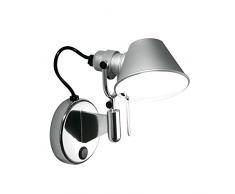 Artemide Tolomeo Micro Faretto con Interruttore, Alluminio
