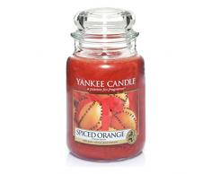 Yankee Candle candela profumata in giara grande, Arancia speziata, durata: fino a 150 ore, fragranze naturali