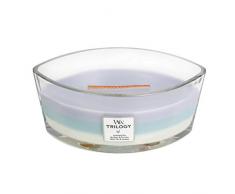 Woodwick Line Trilogy Elipse Candela Calming Retreat, Cera, Multicolore, 9x19x12 cm