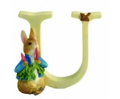 Enesco Beatrix Potter Peter Coniglio con ravanelli, Lettera U, Statuetta