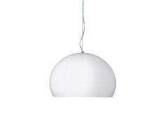 Kartell Small Fl/Y Lampada a Sospensione, E27, 15 W, LED, Bianco Coprente Opaco