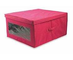 Galileo Casa 2414953 Scatola Guardaroba, Tessuto Non Tessuto (TNT), Rosso, 30 x 50 x 60 cm