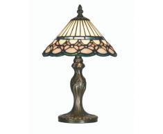 Oaks Lighting Aster - Lampada da Ufficio, Stile Tiffany, 48 cm, Ã 30 cm