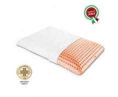 Goldflex Guanciale Ergo Memory Wash Ergonomico Cuscino Traspirante Saponetta Lavabile, Bianco