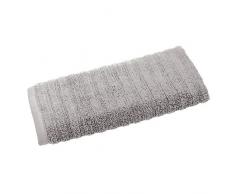 iDesign Ribbed Bagno a Coste, Morbido Cotone 100%, Asciugamano Viso e Corpo con Nastro per Appendere, Grigio, 71,1 cm x 40,6 cm x 0,3 cm
